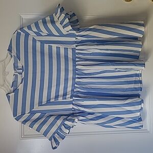 Women's striped top, size L.